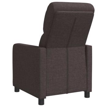 Liegesessel Dunkelbraun Stoff