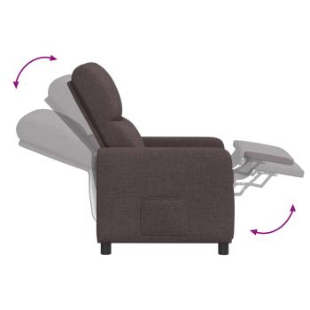 Liegesessel Dunkelbraun Stoff