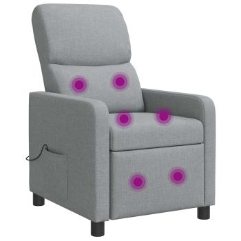 Massage Relaxsessel Hellgrau Polyester