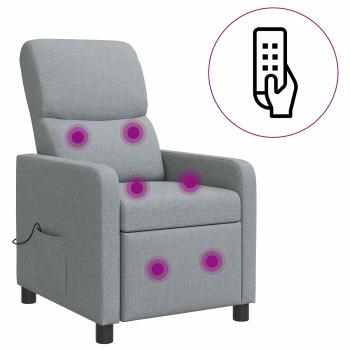 Massage Relaxsessel Hellgrau Polyester