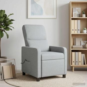 Massage Relaxsessel Hellgrau Polyester