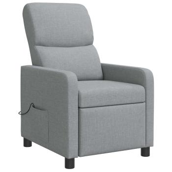 Massage Relaxsessel Hellgrau Polyester
