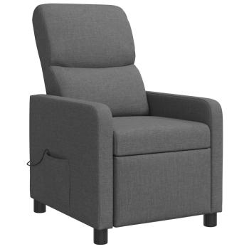 Massage Relaxsessel Dunkelgrau Polyester