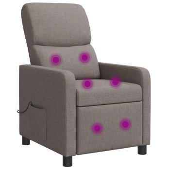 Massage Relaxsessel Taupe Polyester