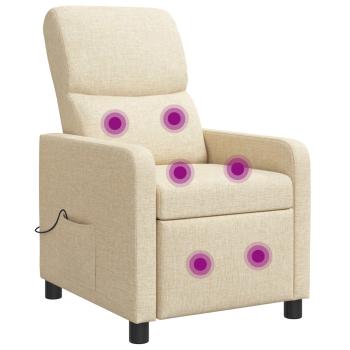Massage Relaxsessel Creme Polyester