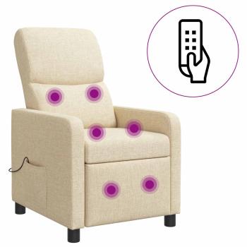 Massage Relaxsessel Creme Polyester