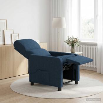Liegesessel Blau Stoff