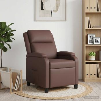 ARDEBO.de - Liegesessel Braun Kunstleder