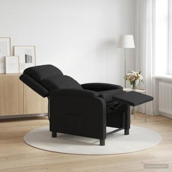 ARDEBO.de - Liegesessel Schwarz Stoff