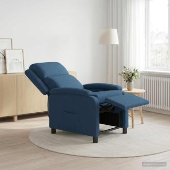 Liegesessel Blau Stoff