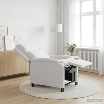 Liegesessel Weiß Stoff