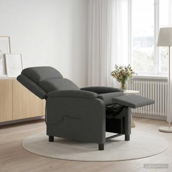 ARDEBO.de - Massage Relaxsessel Dunkelgrau Stoff