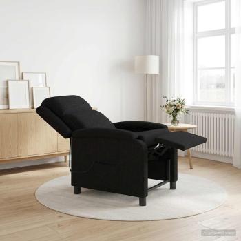 Massage Relaxsessel Schwarz Stoff