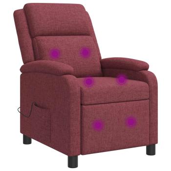 ARDEBO.de - Massage Relaxsessel Weinrot Stoff