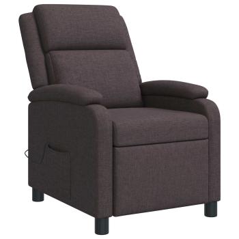 Massage Relaxsessel Dunkelbraun Stoff