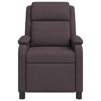 Massage Relaxsessel Dunkelbraun Stoff