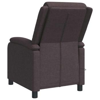 Massage Relaxsessel Dunkelbraun Stoff
