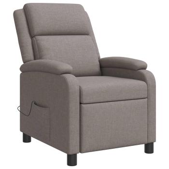 Massage Relaxsessel Taupe Stoff