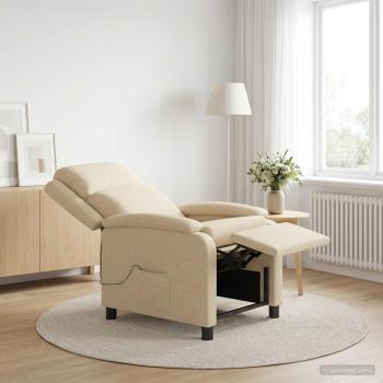 ARDEBO.de - Massage Relaxsessel Creme Stoff
