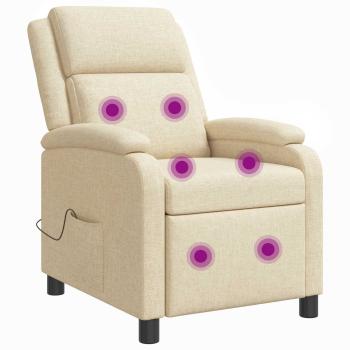 Massage Relaxsessel Creme Stoff