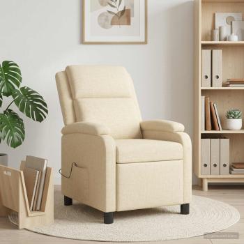 Massage Relaxsessel Creme Stoff