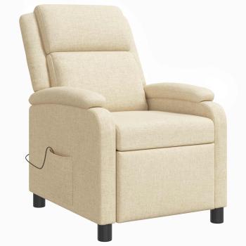 Massage Relaxsessel Creme Stoff