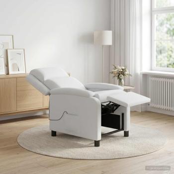 ARDEBO.de - Massage Relaxsessel Weiß Stoff