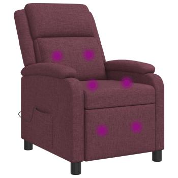 Massage Relaxsessel Lila Stoff