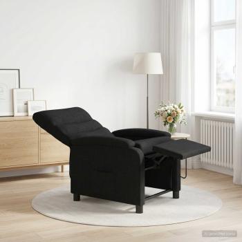 Liegesessel Schwarz Stoff
