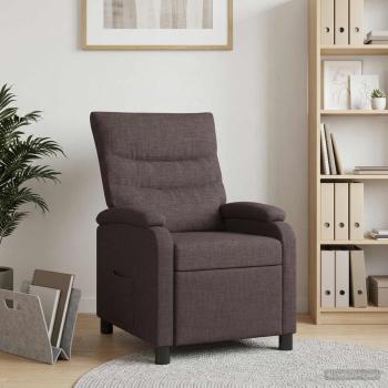 ARDEBO.de - Liegesessel Dunkelbraun Stoff