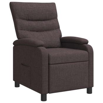 Liegesessel Dunkelbraun Stoff