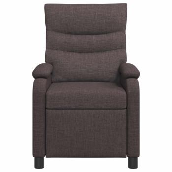 Liegesessel Dunkelbraun Stoff