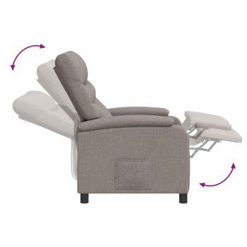 Liegesessel Taupe Stoff
