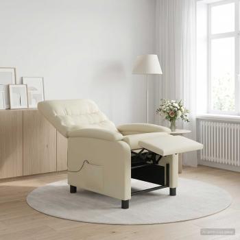 ARDEBO.de - Massage Relaxsessel Creme Kunstleder