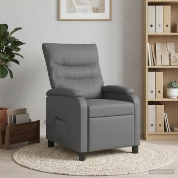 ARDEBO.de - Massage Relaxsessel Grau Kunstleder