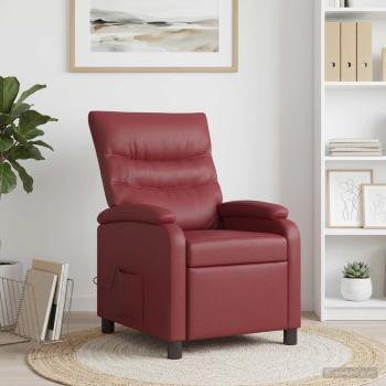 ARDEBO.de - Massage Relaxsessel Weinrot Kunstleder