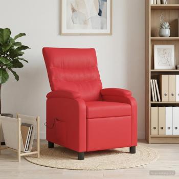 Massage Relaxsessel Rot Kunstleder
