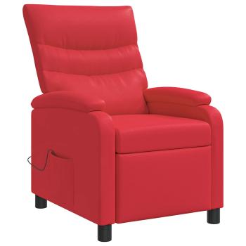 Massage Relaxsessel Rot Kunstleder