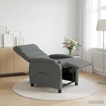ARDEBO.de - Massage Relaxsessel Dunkelgrau Stoff
