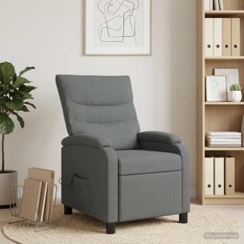 Massage Relaxsessel Dunkelgrau Stoff