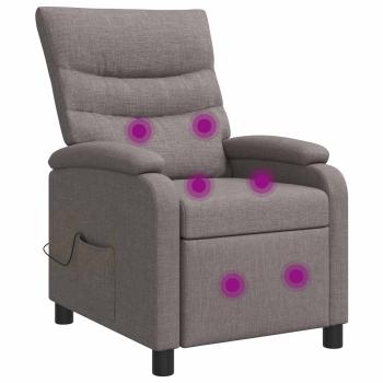Massage Relaxsessel Taupe Stoff