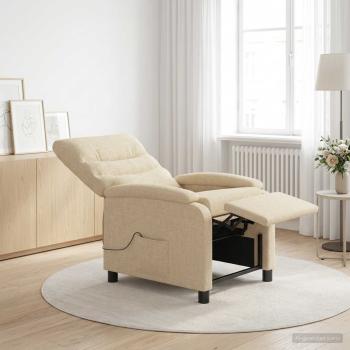 ARDEBO.de - Massage Relaxsessel Creme Stoff