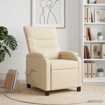 Massage Relaxsessel Creme Stoff