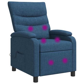 ARDEBO.de - Massage Relaxsessel Blau Stoff