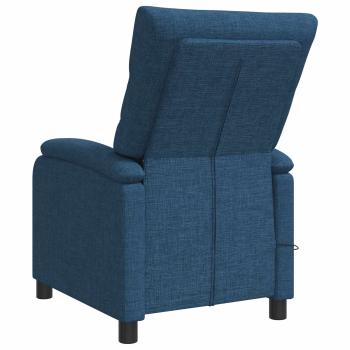 Massage Relaxsessel Blau Stoff