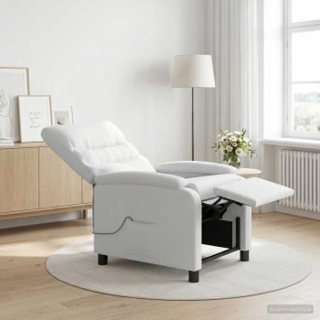 ARDEBO.de - Massage Relaxsessel Weiß Stoff