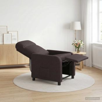 Liegesessel Dunkelbraun Stoff