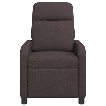 Liegesessel Dunkelbraun Stoff