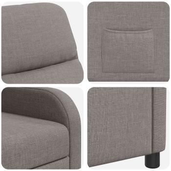 Liegesessel Taupe Stoff
