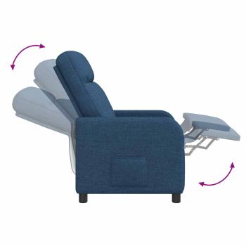 Liegesessel Blau Stoff